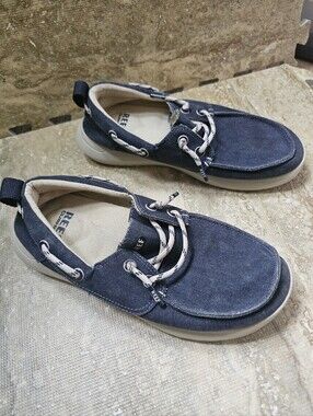 Reef Navy Canvas Slip-On Boat Shoe